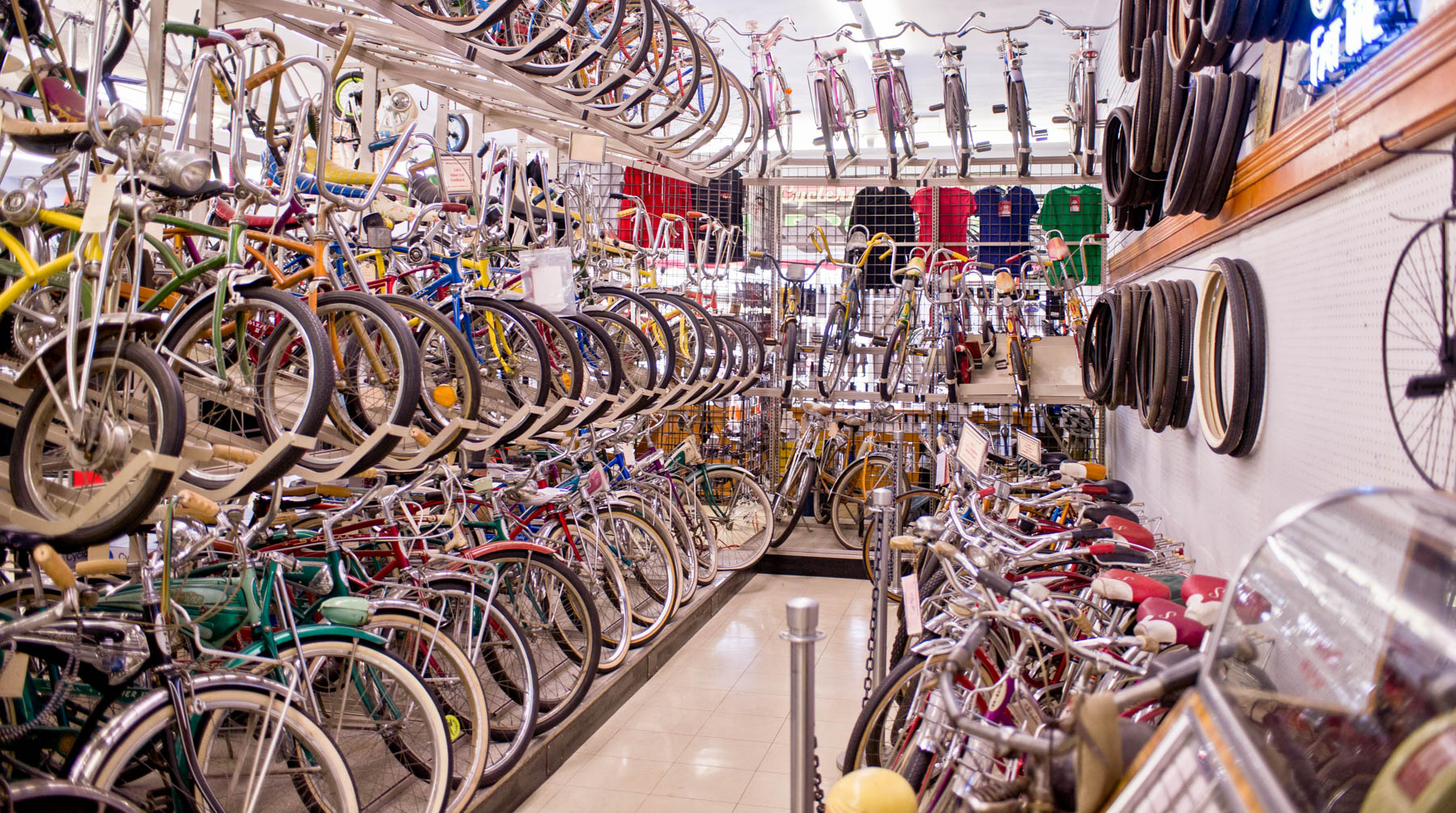 The Milwaukee Bicycle Museum section of  South Shore Cyclery.