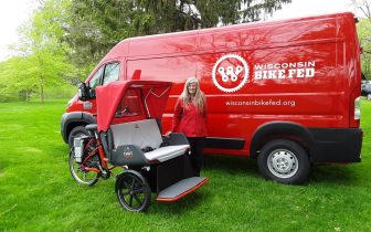 Bike Fed van, trishaw and Cycling Without Age Manager