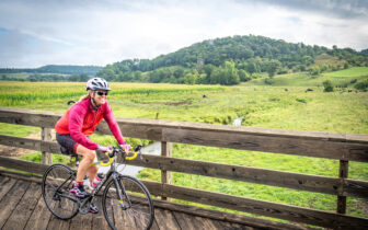 Female rider - Ride Across Wisconsin 2023