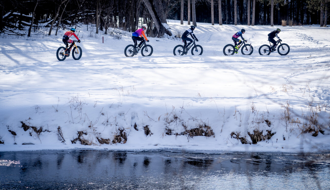 Winter fat bike riding