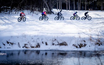 Winter fat bike riding